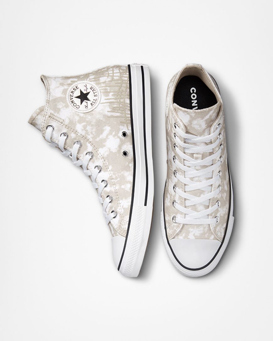 Dámské Boty Vysoké Converse Chuck Taylor All Star Dip Dye Šedé Bílé Černé | CZ LAYG65